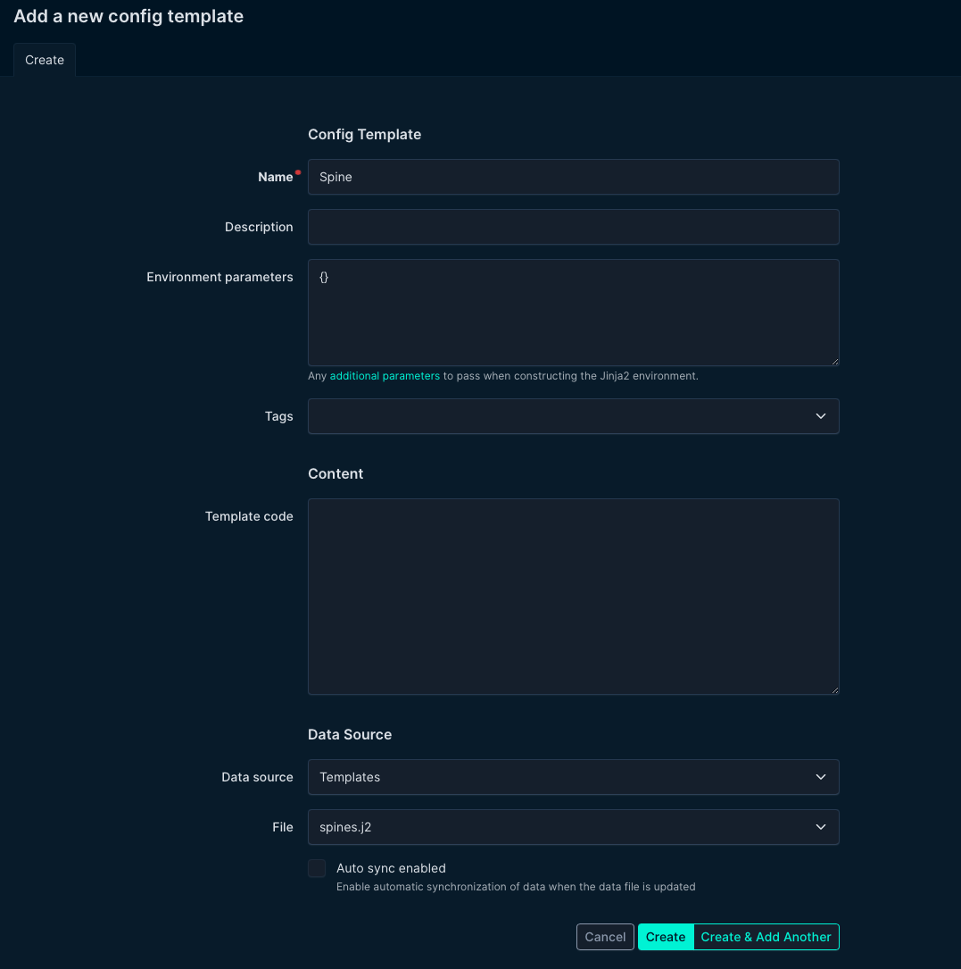 Config Template Example